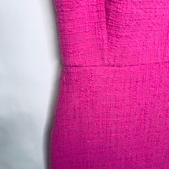 J Crew Shift Dress Pink Boucle Cotton Rick Rack Trim Sz 4P - Picture 10 of 14
